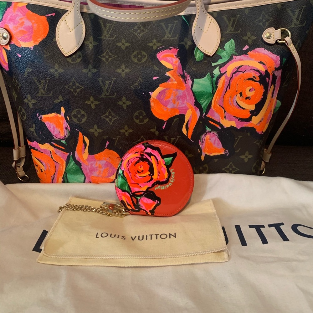 Authentic LV Roses coin pouch